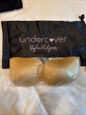 Strapless Sticky Bra with Drawstring Closure size D